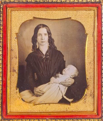 Victorian Memento Mori Mother with Child